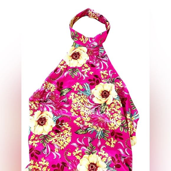 Agua Bendita X Revolve Darmi Maxi Dress in Pink Foulard Floral NEW - Picture 6 of 6